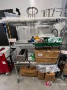 (3) Uline Metal Racks on Casters w/o contents