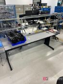Work Table & Uline Metal Rack