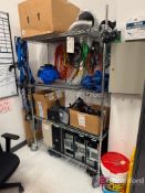 Uline Metal Rack on Casters; Contents included