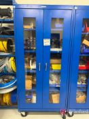 Sandusky Metal Storage Cabinets on Casters with contents