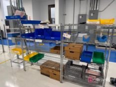 (3) Uline Metal Racks; (1) Small Uline Metal Rack