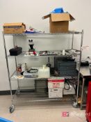 Uline Metal Racking on casters w/ contents