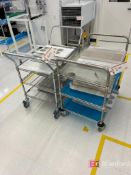 (2) Uline Metal Work Carts on Casters