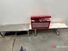 (2) Industrial Work Benches; (1) WorkSmart Tool box w/ contents