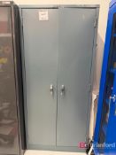 Global Industrial Metal Storage Cabinet with contents