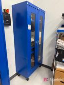 Sandusky Metal Storage Cabinets on Casters with contents