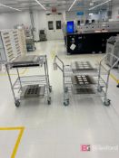(3) Uline Industrial Push Carts on Casters;