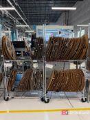 (2) Metal Uline Racks on Casters; w/o contents