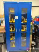 Sandusky Metal Storage Cabinets on Casters with contents