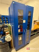Sandusky Metal Storage Cabinets on Casters with contents