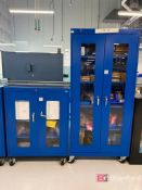 (2) Sandusky Metal Storage Cabinets on casters