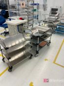 (2) Metal Metro Carts on Casters