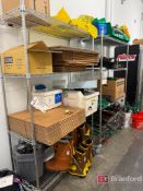 (2) Uline Metal Racks on casters w/o contents