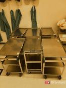 (6) Industrial Metal Push Carts on Casters