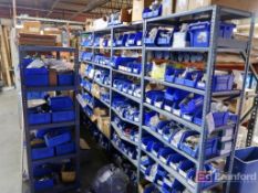 Lot Of (7) Sections Shelving w/ Contents