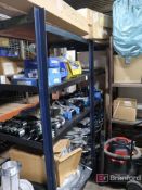 Lot Of (2) Sections Medium Duty Shelving & Contents