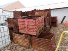Approx (60) Assorted Steel Bins
