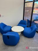 Stylex Lobby Set w/ (4) Chairs on Casters and 36