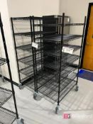 (2) Uline Wire Racks on Casters