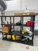 Rack w/ Contents and Portable White Board