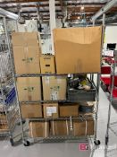 Uline Wire Rack on Casters w/ Contents
