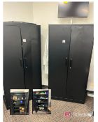 (2) Uline 2-Door Cabinets w/ Contents