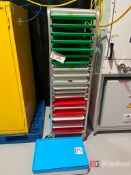 Work-in-Progress Rack with Plastic Trays