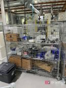 Keyence Spare Parts in Wire Rack / Cage w/ Contents