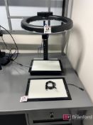 Camera w/ Stand and Neewer RL-18 Ring Light