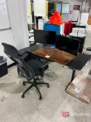 Electric Stand-Up Desk w/ (2) Dell Monitors