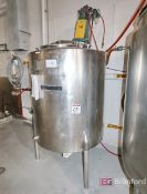 Will Flow Corp. Mdl. X5L50A Approximately 230-Gal. Stainless Steel Flat Bottom Mixing Tank