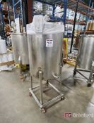 Approximately 100-Gal. Capacity Stainless Steel Conical Bottom Mixing Tank