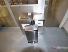 (3) Stainless Steel Trash Cans