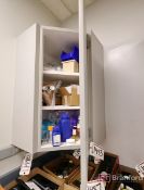 Cabinet w/ Beakers & Cans