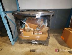Collapsible Crate w/ Electrical Supplies, Fittings, Romex Struts, etc.