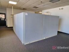 (2) Sections of Cubicles In Main Room, w/ Chairs, Stool, Desk, Lateral Cabinets