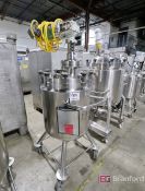 Approximately 40-Gal. Stainless Steel Jacketed Conical Bottom Mixing Tank