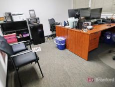 Contents of Office: [2] Desks, [4] Chairs, PC's, Refrigerator, Microwave