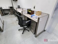 8-Station Work Cubicles w/ Chairs & Monitors