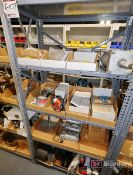 Section of Shelving w/ Pneumatic Cylinders, Stainless Steel Door Hinges, Valves, etc.