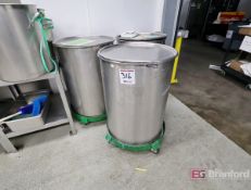 (3) Stainless Steel Portable Tanks, Approximately 50-Gal.