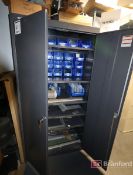 2-Door Steel Cabinet w/ Assorted Machine Parts