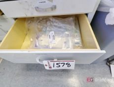 Contents of Cabinet: Scoops, Petris Dishes, etc.