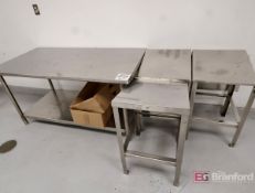 Lot of Assorted Stainless Steel Tables