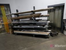 Contents of Cantilever Rack: Assorted Raw Material - Piping, Struts, Angle & Extrusion