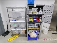Rubbermaid Cabinet & Nexel Rack, w/ Couplings, Hose, Elbows, etc.