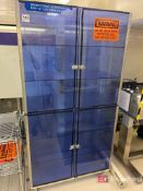 MicroTech Desiccant Storage Cabinet w/ 4 Doors on Casters; Blue