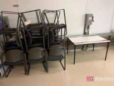 Approximately (20) Haworth Chairs. (1) 4' Long Table