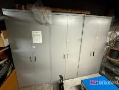 (3) Steelcase Metal Storage Cabinets w/ Contents