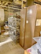 Metal Storage Cabinet/Uline Metal Cage/Uline Metal Rack on Casters w/ Contents
